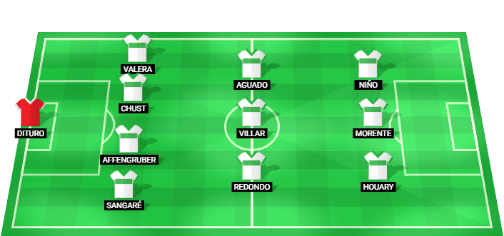 Alineación prevista del Elche para el partido contra Racing Santander en la LaLiga