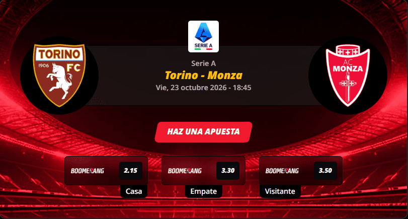 Pronóstico del partido para el Torino vs Monza partido de la Serie A 2026